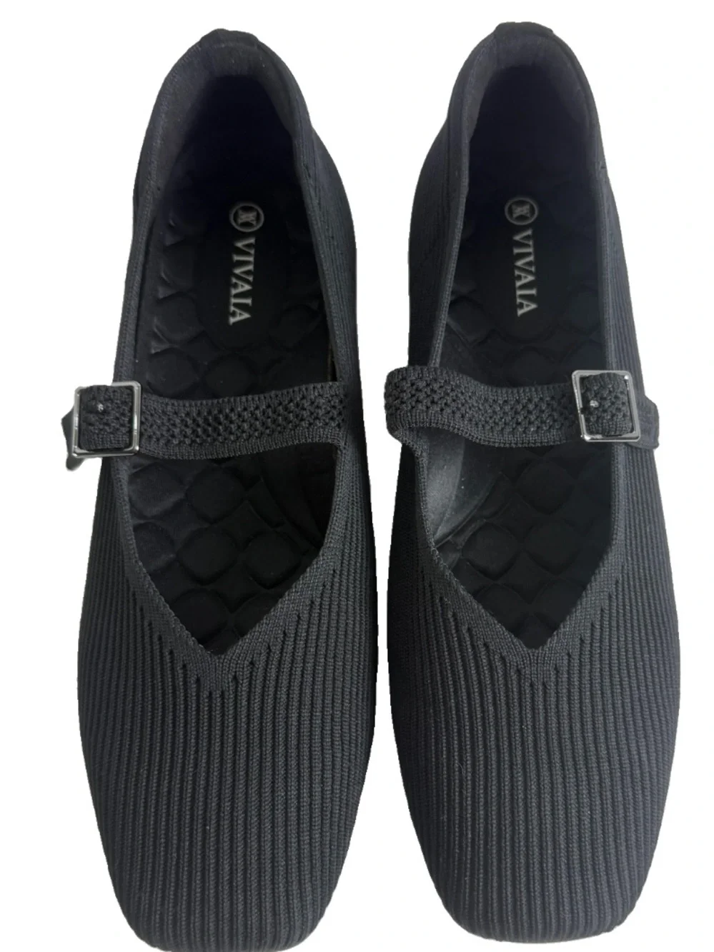 VIVAIA Margot VCut Square Toe Ballet Flats Mary Jane EU39.5 US8.5 EUC Perfect!